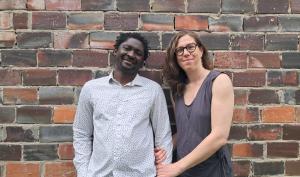 Photo de Solange et Désiré Sankara, gestionnaires de la Tuilerie de Bezanleu