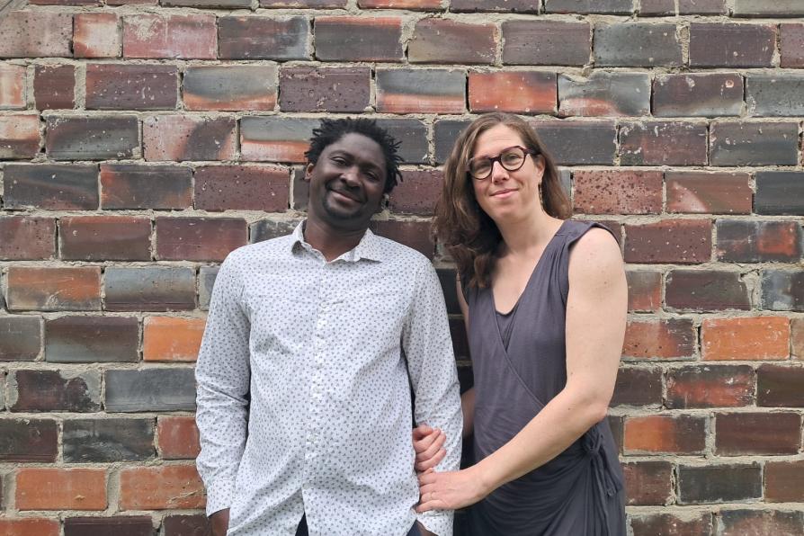 Photo de Solange et Désiré Sankara, gestionnaires de la Tuilerie de Bezanleu